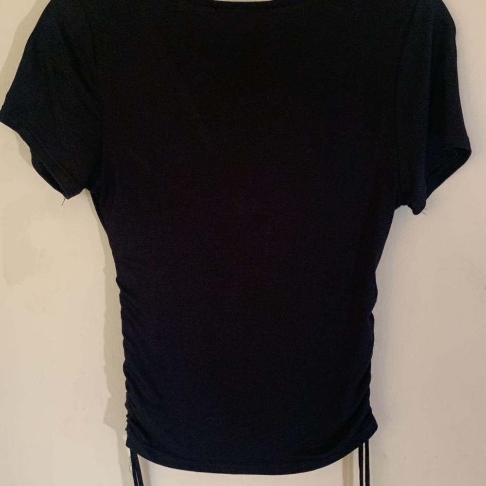 Black Cross Top Fashionova Ambiance Blouse -Medium